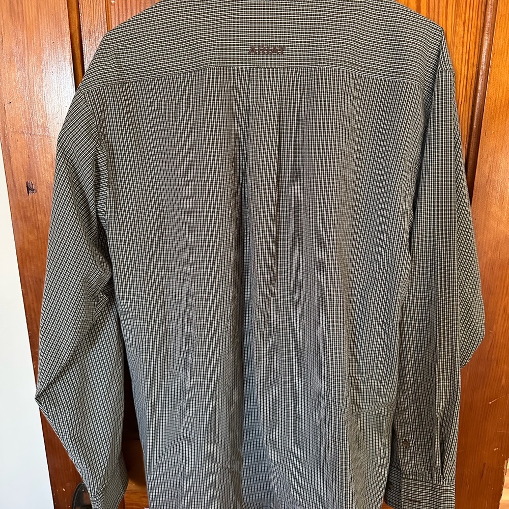 Ariat Pro Series Dark Green Button Down Shirt - Picture 3 of 3